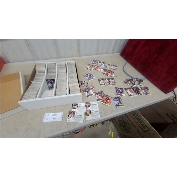Large Collection of Early 1990s Hockey Trading Cards with Storage Box and More Proset