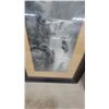 Image 3 : Pair of Framed Black and White Prints, "Moon Light" and "Daybreak" Wildlife Scenes 14 x 27" Framed