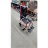 Image 1 : Drive Medical Red Transport Wheelchair with Padded Armrests and Swing-Away Footrests