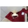 Image 3 : Vintage Semi-Flush Mount Ceiling Light Fixture with Tiered Opal Glass Shade and Cream Metal Base