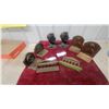 Image 1 : Vintage Cast Metal Lincoln Bust Bookends, Scholar Bookends, and More