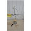 Image 1 : Vintage Chrome and Onyx Smoking Stand Floor Lamp with Frosted Glass Shades