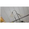 Image 2 : Vintage Chrome and Onyx Smoking Stand Floor Lamp with Frosted Glass Shades