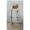 Image 5 : Mid-Century Modern Brass-Toned Adjustable Arc Floor Lamp 72" Tall with Acrylic Mushroom Shade