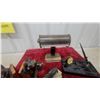 Image 6 : Vintage Black Marble Desk Set with Clock, Pen Holder, Scottie Dog Bookends, and More