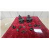 Image 1 : Two Miniature Cast Iron Toy Stoves with Pots, Pans, Utensils, and More