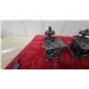 Image 3 : Two Miniature Cast Iron Toy Stoves with Pots, Pans, Utensils, and More
