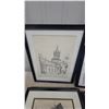 Image 2 : Four Framed Black and White Historical Architectural Prints Including Grant's Old Mill