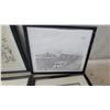 Image 5 : Four Framed Black and White Historical Architectural Prints Including Grant's Old Mill