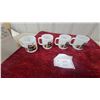 Image 1 : Set of Four Versatile Tractor Promotional Milk Glass Mugs with 4WD Tractor Illustration N.O.S.