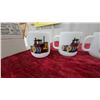 Image 2 : Set of Four Versatile Tractor Promotional Milk Glass Mugs with 4WD Tractor Illustration N.O.S.