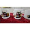 Image 3 : Set of Four Versatile Tractor Promotional Milk Glass Mugs with 4WD Tractor Illustration N.O.S.