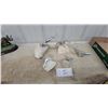 Image 1 : Polished Aluminum Abstract Bird Sculptures on Natural Stone Bases, Set of Four