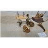 Image 5 : Vintage Mid-Century Modern Desk topBrass Railway Pen Holders, Desk Accessories