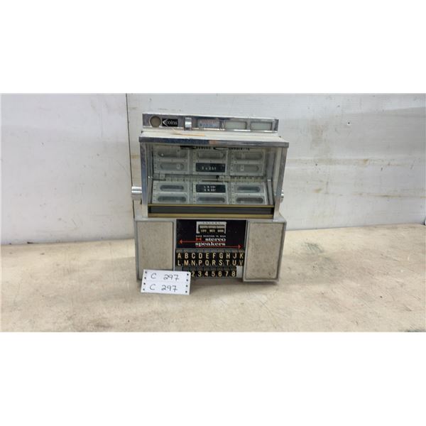 Seeburg Stereo Consolette Coin-Operated Jukebox Wallbox with Stereo Speakers