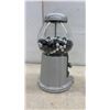 Image 2 : Silver-Painted Gumball Machine with Glass Globe and Round Gumballs