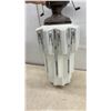 Image 6 : Art Deco Milk Glass Pendant Shade and Semi-Flush Mount Ceiling Light Fixture (Damage on Shade)