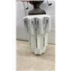 Image 7 : Art Deco Milk Glass Pendant Shade and Semi-Flush Mount Ceiling Light Fixture (Damage on Shade)