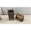 Image 2 : Vintage Cast Iron Coin Banks, Mailbox, Girl Reading, Log Cabin, and More