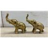 Image 4 : Brass Elephant Perpetual Desk Calendar on Marble Base and Two Brass Elephants
