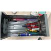 Image 3 : Vintage Office Lot: Metal Card File Box, Three-Hole Punch, Staplers, Sort-All, Cash Box and More