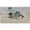 Image 1 : Vintage Osterizer Chrome Blender, Chrome Electric Kettle, Glass Sugar Shakers