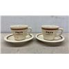 Image 2 : Set of 4 Grindley Duraline Fry's Hot Chocolate Demitasse Cups and Saucers, 1960