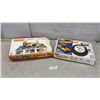 Image 1 : Matchbox Motors Car Dealership Playset and Tyco Challenge 100 Electric Racing Slot Car Set and More