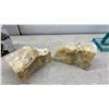 Image 5 : Collection of Stone Bookends, Agate Geode Slice, and Carved Stone Finials and More