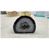 Image 6 : Collection of Stone Bookends, Agate Geode Slice, and Carved Stone Finials and More