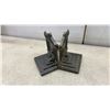 Image 3 : Two Pairs of Vintage Cast Metal Bookends, Bronze Harry Truman, and Door Knocker