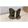 Image 5 : Two Pairs of Vintage Cast Metal Bookends, Bronze Harry Truman, and Door Knocker