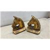 Image 4 : Cast Metal Stagecoach Bookends, Horse Head Bookends, Figurines, and More