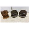 Image 6 : Cast Metal Stagecoach Bookends, Horse Head Bookends, Figurines, and More