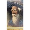 Image 5 : Oil Painting Portrait of Old Bearded Man by Gris in Gold Bamboo-Style Frame, 20 x 16"