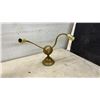 Image 2 : Lot of Three Vintage Table Lamps: Ceramic, Brass Double-Arm, and Gooseneck Base