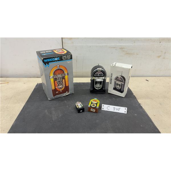 Windsor JB-380 Juke Box AM/FM Radio Disco Light, Sound-Tech 1968 Juke Box Radio, and More