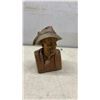 Image 10 : Wooden Collectibles, Fischer Weather Station, Log Cabin Bank, Cart Model, and More