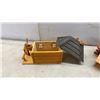 Image 7 : Wooden Collectibles, Fischer Weather Station, Log Cabin Bank, Cart Model, and More