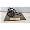 Image 8 : Wooden Collectibles, Fischer Weather Station, Log Cabin Bank, Cart Model, and More