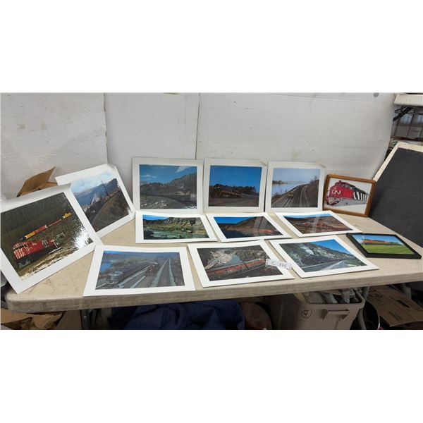 Collection of 1970 Lyman E. Cox Railroad Prints Featuring Norfolk and Western, CN, CP