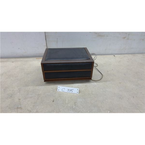 Western Electric Genie Concealed Push-Button Telephone in Faux Wood Box