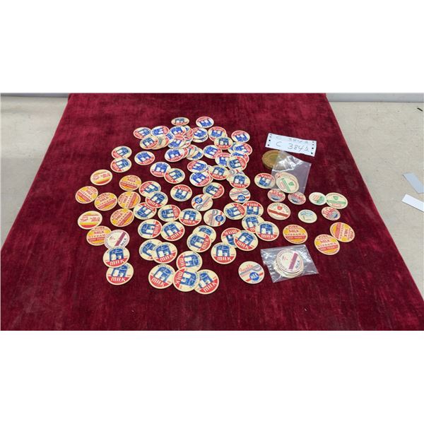 Vintage Milk Bottle Caps, Neepawa Dairy, Franklin, Modern Dairies, and More