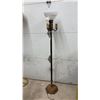 Image 1 : Vintage Torchiere Floor Lamp with Three Side Arms and Cast Iron Base