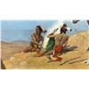 Image 5 : Frederic Remington "The Smoke Signal" Print in Wooden Frame, 29 x 41"