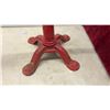 Image 3 : Two Cast Iron Ornate Pedestal Bistro Table Bases, Black and Red, Threaded Tops