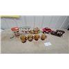 Image 1 : Ceramic Vintage Automobile Planter and Ornaments Circa 1975, and Vintage Auto Glasses and Cups