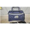 Image 3 : Super Bowl XXXIII Commemorative Duffel Bag, Vintage Ice Skates, and Baseball Glove