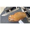 Image 4 : Super Bowl XXXIII Commemorative Duffel Bag, Vintage Ice Skates, and Baseball Glove