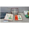 Image 3 : Vintage Games Lot: Chinese Checkers, Carved Cribbage Board, Ring Toss, Ping-Pong Net, and More